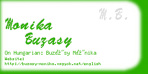 monika buzasy business card